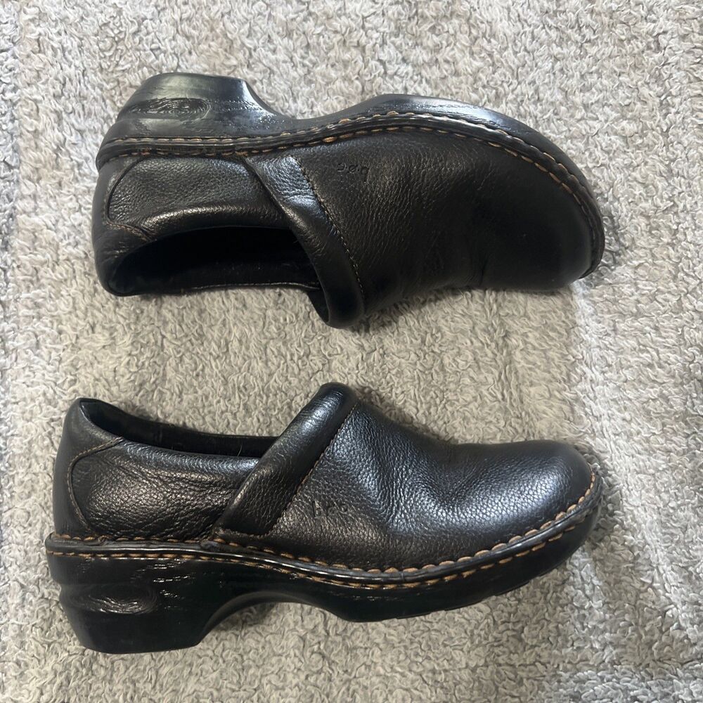 Boc Leather Clogs Black Y2K Grunge Comfy 9.5